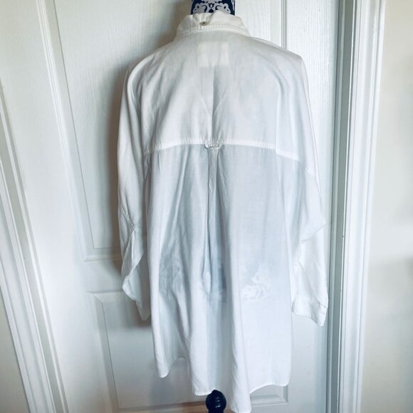 American Eagle Go Big Oversized Cotton Long Sleeve Shirt/Blouse Dress XS-S - Picture 9 of 16